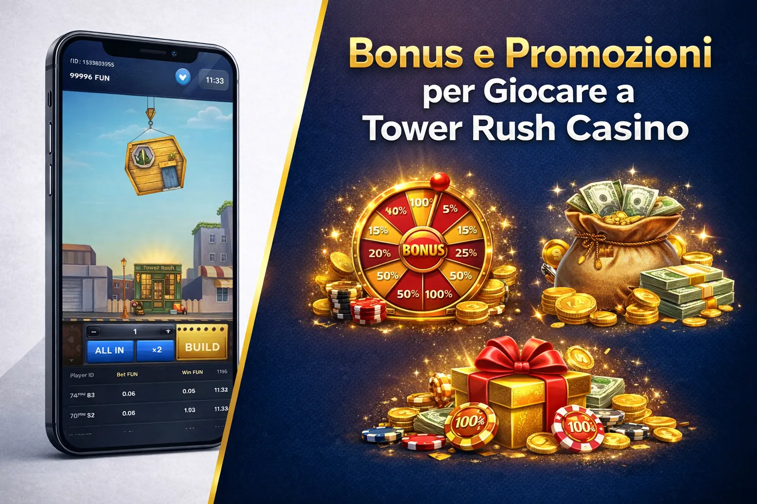 Bonus e Promozioni per Giocare a Tower Rush Casino